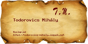 Todorovics Mihály névjegykártya