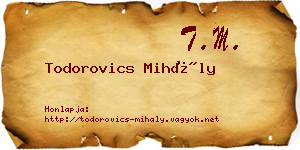 Todorovics Mihály névjegykártya