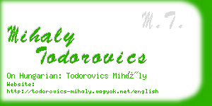 mihaly todorovics business card